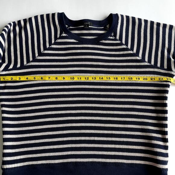 J.Crew Waffle Striped Sweatshirt Size M - Picture 14 of 16